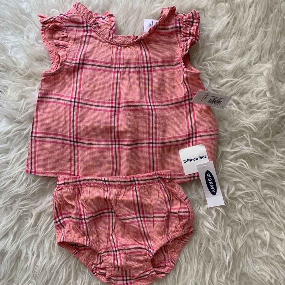 3-6 month Old navy bloomer set